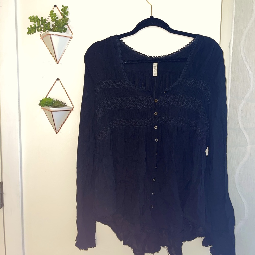 Free People Black Long Sleeve